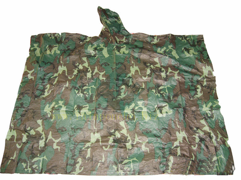 China wholesale camouflage rain poncho supplier